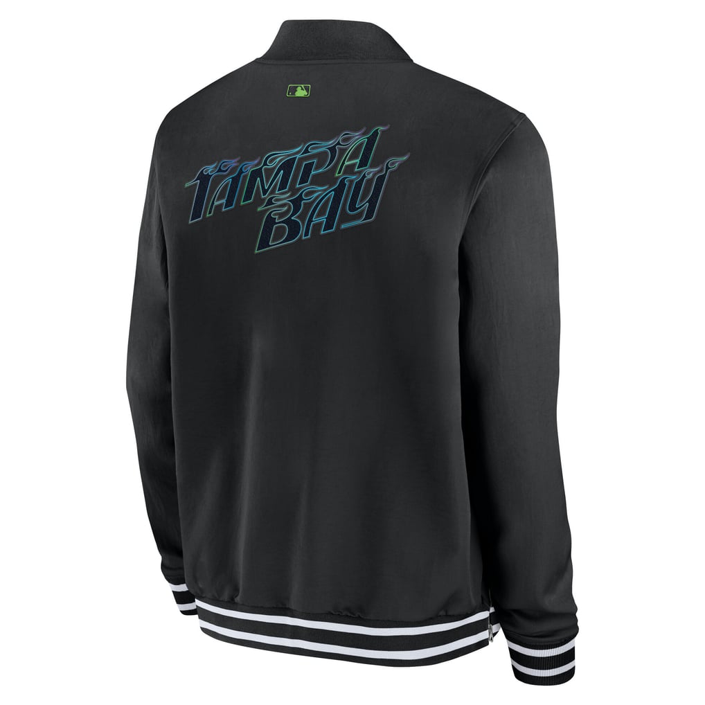 Tampa Rays Jacket Men's Tampa Bay Rays Nike Black Authentic Collection City Connect Full ...
