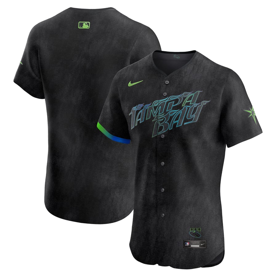Men's Tampa Bay Rays Nike Black City Connect Elite Jersey