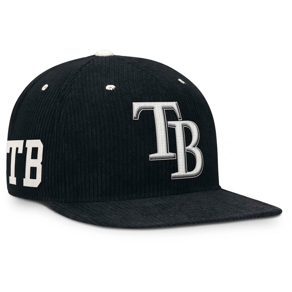  Tampa Bay Rays Nike Pro Corduroy Structured Snapback Hat - Black