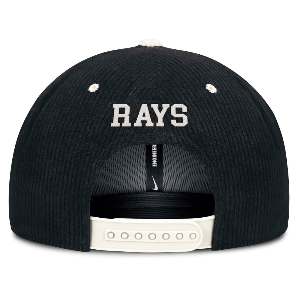  Tampa Bay Rays Nike Pro Corduroy Structured Snapback Hat - Black
