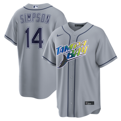 Chandler Simpson Tampa Bay Rays Nike Road Replica Jersey - Gray