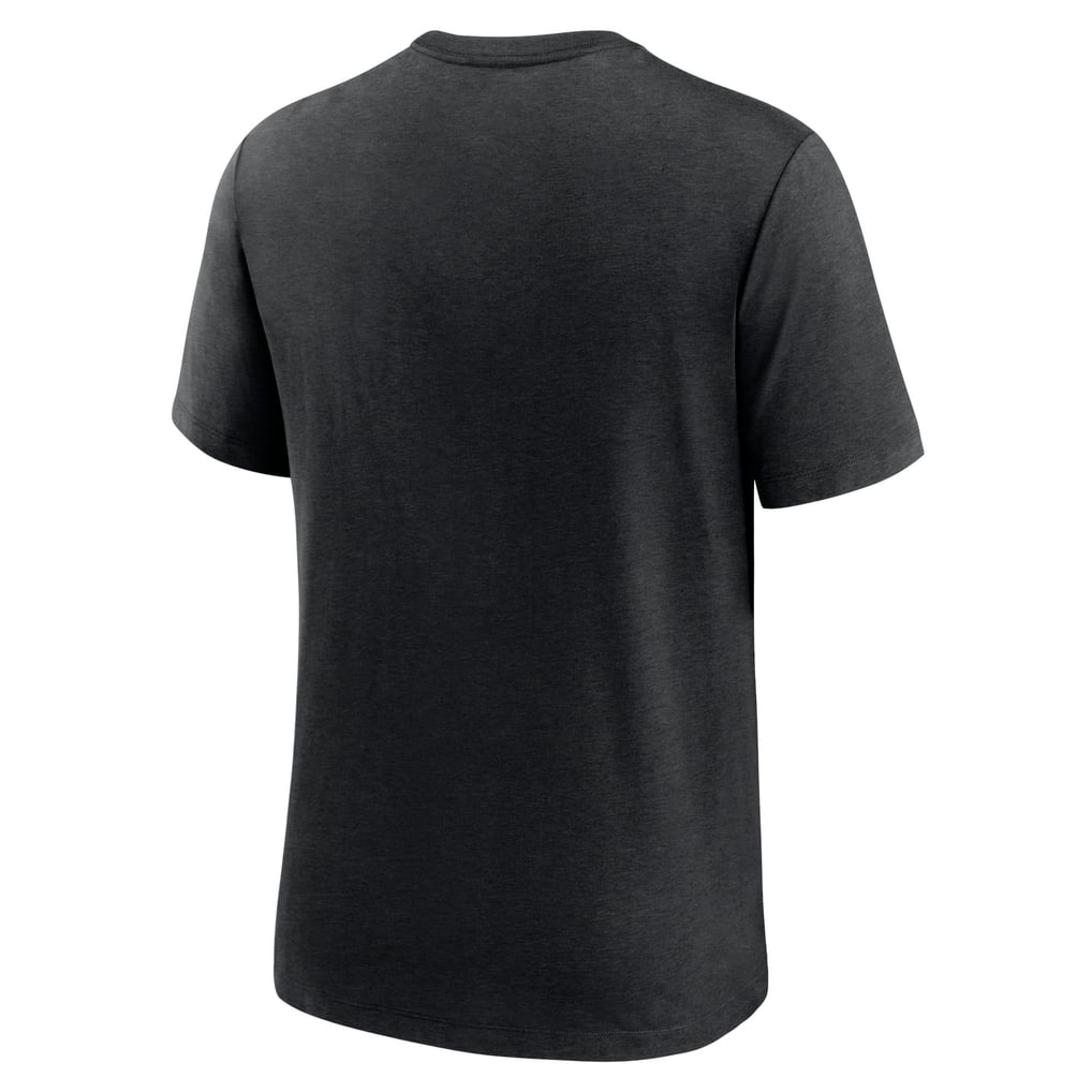 Tampa Bay Rays Nike Cooperstown Collection Local Stack Tri-Blend T-Shirt - Heather Black