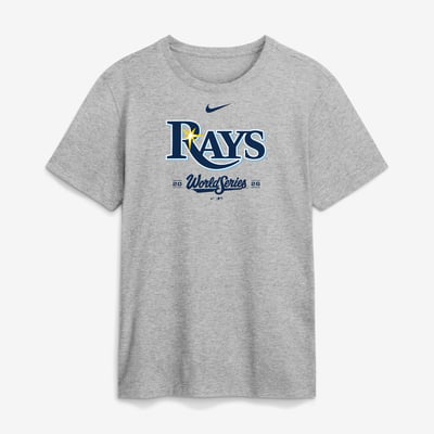 Tampa Bay Rays Nike 2026 World Series T-Shirt - Heather Gray