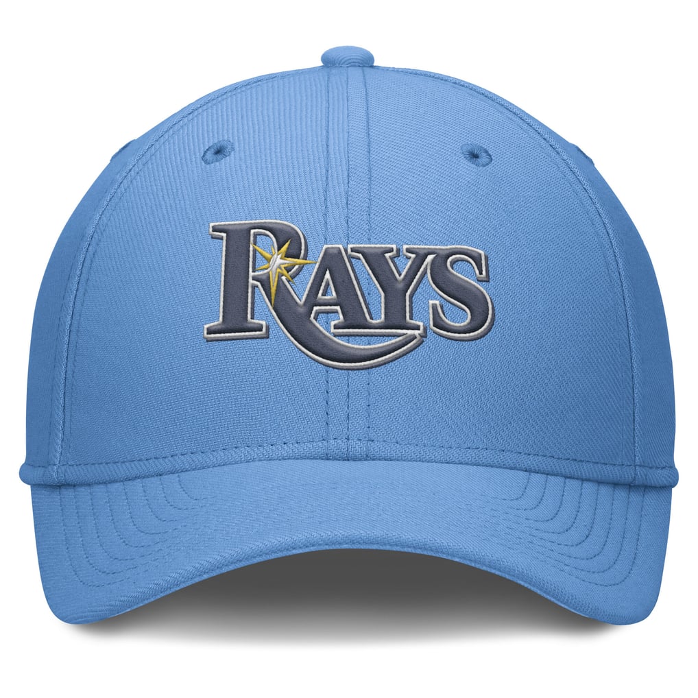 Sky Rays Cap Men's Tampa Bay Rays Nike Light Blue Rise Performance Flex Hat