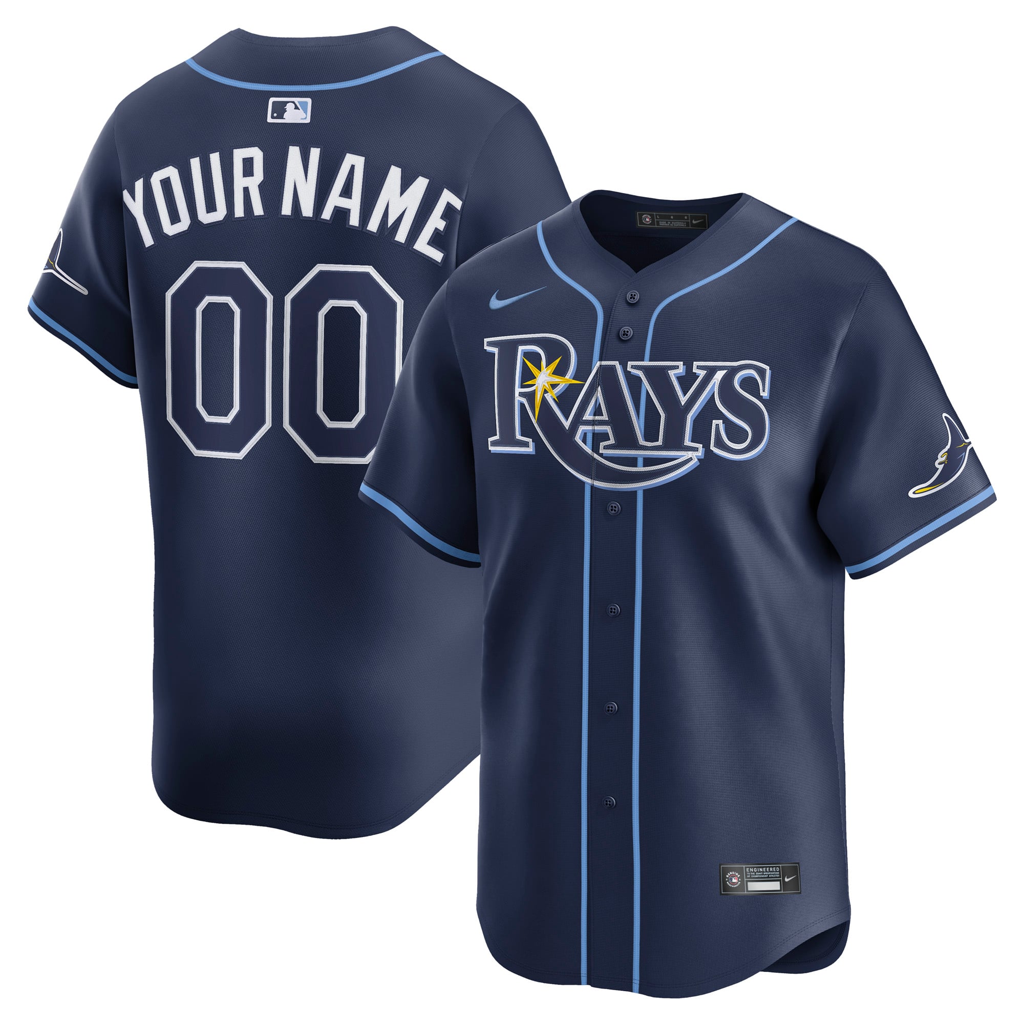 Men's Tampa Bay Rays Nike Navy Away Limited Custom Jersey