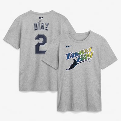 Yandy Díaz Tampa Bay Rays Nike Road Name & Number T-Shirt - Gray