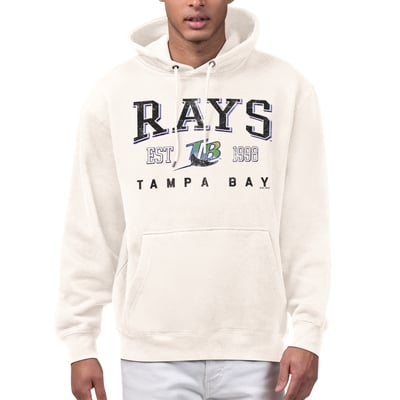  Tampa Bay Rays Starter Established Logo Fleece Hoodie - Cream