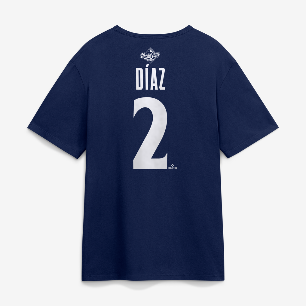 Men's Tampa Bay Rays Yandy Díaz Navy 2026 World Series Name & Number T ...
