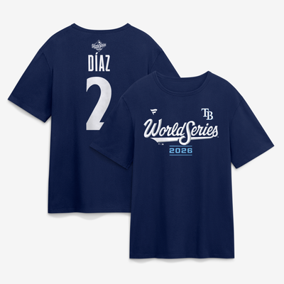 Yandy Díaz Tampa Bay Rays 2026 World Series Name & Number T-Shirt - Navy