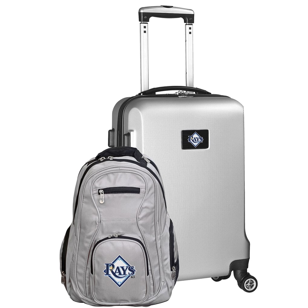 Tampa Bay Rays MOJO Silver Deluxe 2-Piece Backpack and Carry-On Set