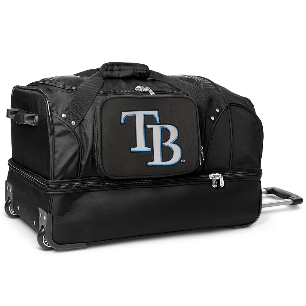 Tampa Bay Rays MOJO 27" Drop Bottom Wheeled Duffle Bag- Black