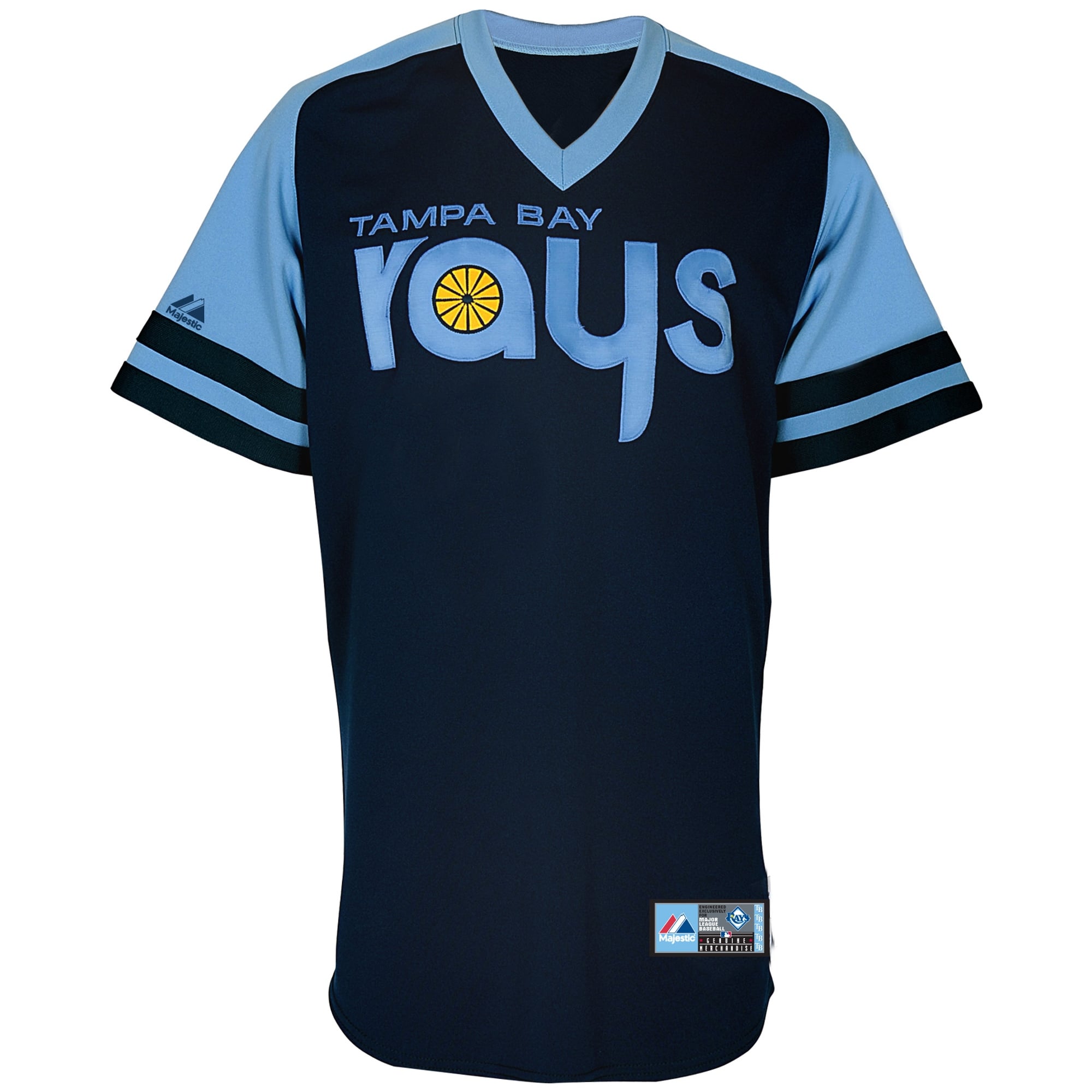 Tampa Bay Rays 1970s Replica Jersey - Navy Blue
