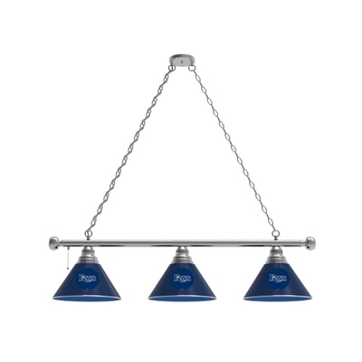 Tampa Bay Rays 3-Shade Billiard Light with Chrome Fixture