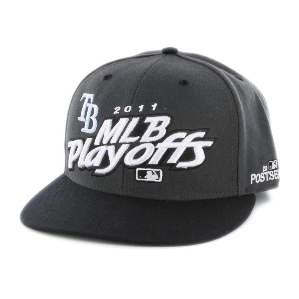 Tampa Bay Rays Charcoal 2011 Playoffs Official Locker Room Snapback Hat