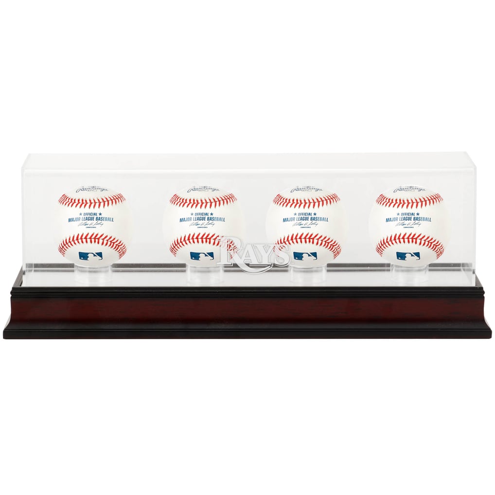 Tampa Bay Rays Fanatics Authentic Mahogany 4-Baseball Display Case