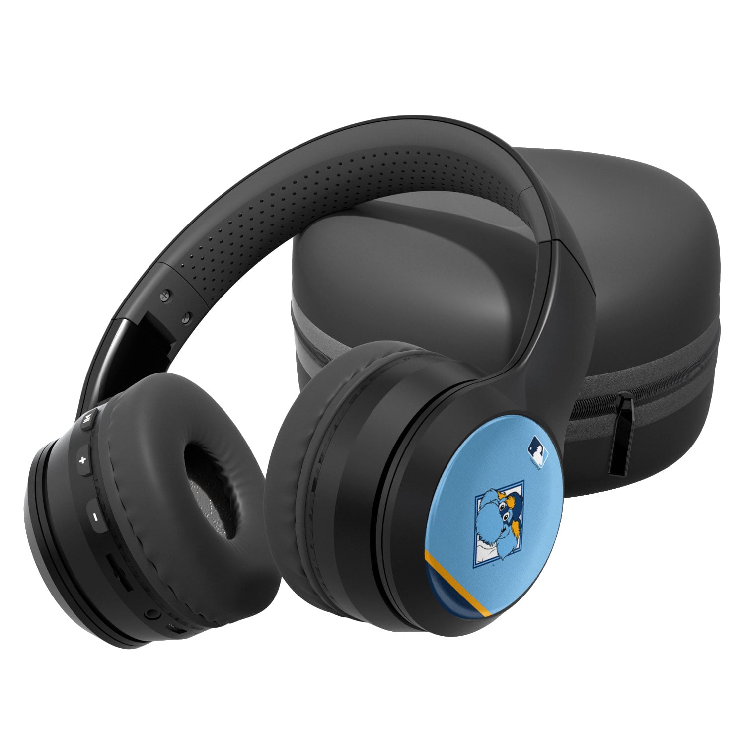 Tampa Bay Rays Mascot Stripe Design Wireless Bluetooth Headphones With Case