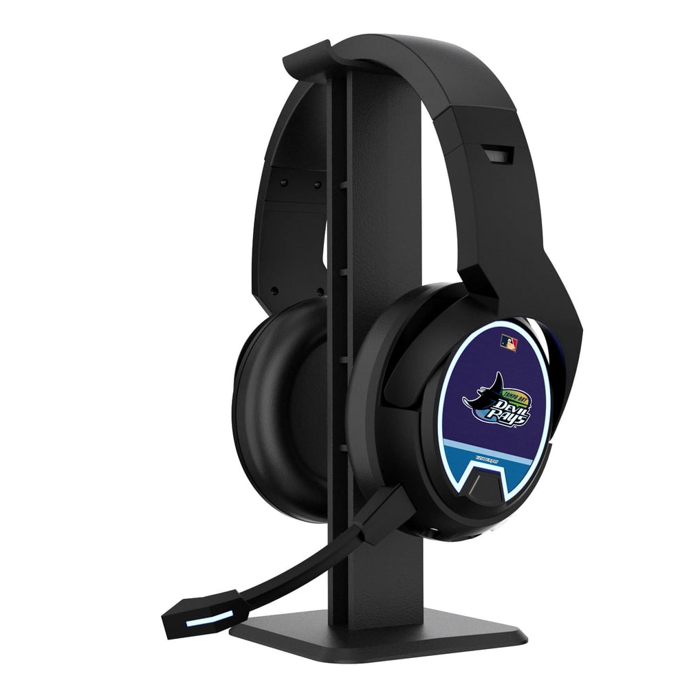 Tampa Bay Rays Throwback Logo Wireless Bluetooth Gaming Headphones & Stand