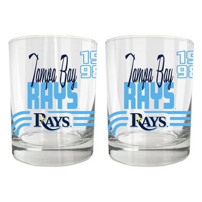 Tampa Bay Rays Two-Piece 12oz. Heritage Rocks Glass Set