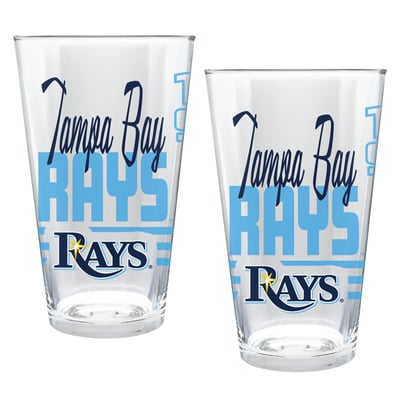 Tampa Bay Rays Two-Piece 16oz. Heritage Pint Glass Set