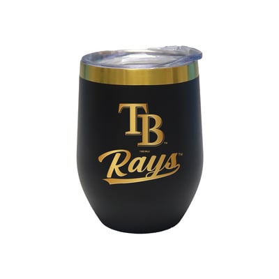 Tampa Bay Rays The Memory Company 12oz. Stainless Steel Gold Lettering Stemless Wine Tumbler