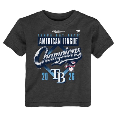 Tampa Bay Rays Fanatics Toddler 2026 American League Champions Locker Room T-Shirt - Charcoal