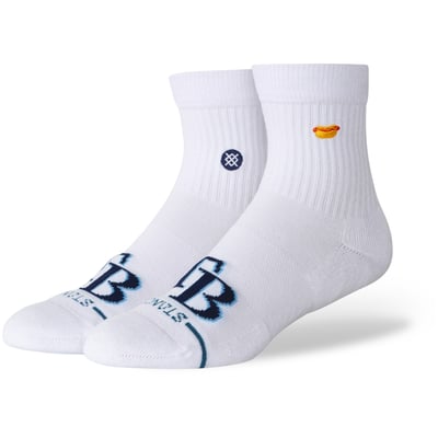 Tampa Bay Rays Stance Unisex Hot Dog Quarter Socks - White
