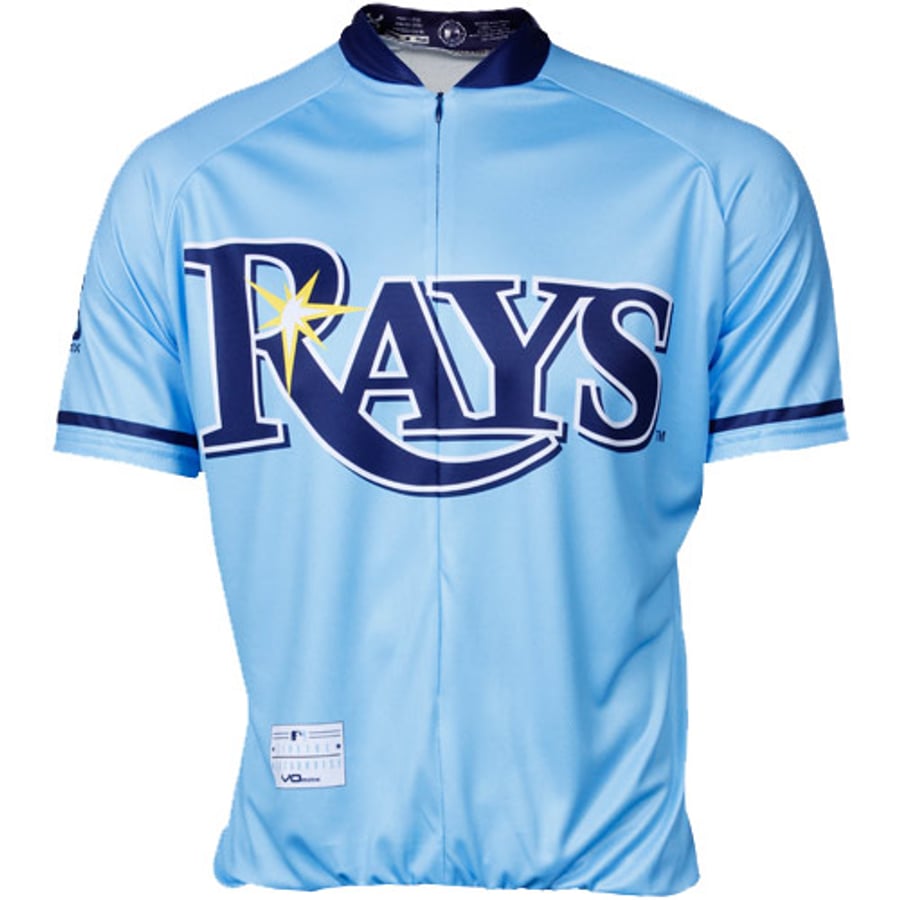 VOmax Tampa Bay Rays Stock Performance Cycling Jersey - Light Blue