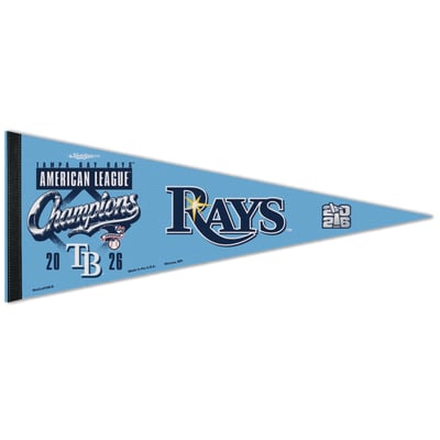 Tampa Bay Rays WinCraft 2026 American League Champions Locker Room 12" x 30" Premium Pennant