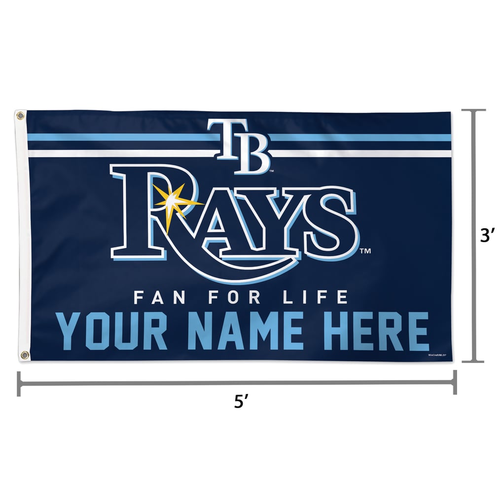 Tampa Bay Rays WinCraft 3' x 5' One-Sided Deluxe Personalized Flag