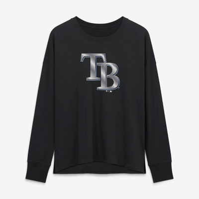 Tampa Bay Rays Women's Forged Mascot Long Sleeve T-Shirt - Black