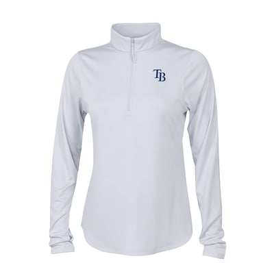 Tampa Bay Rays Columbia Women's Fairway Breeze Quarter-Zip Pullover - White