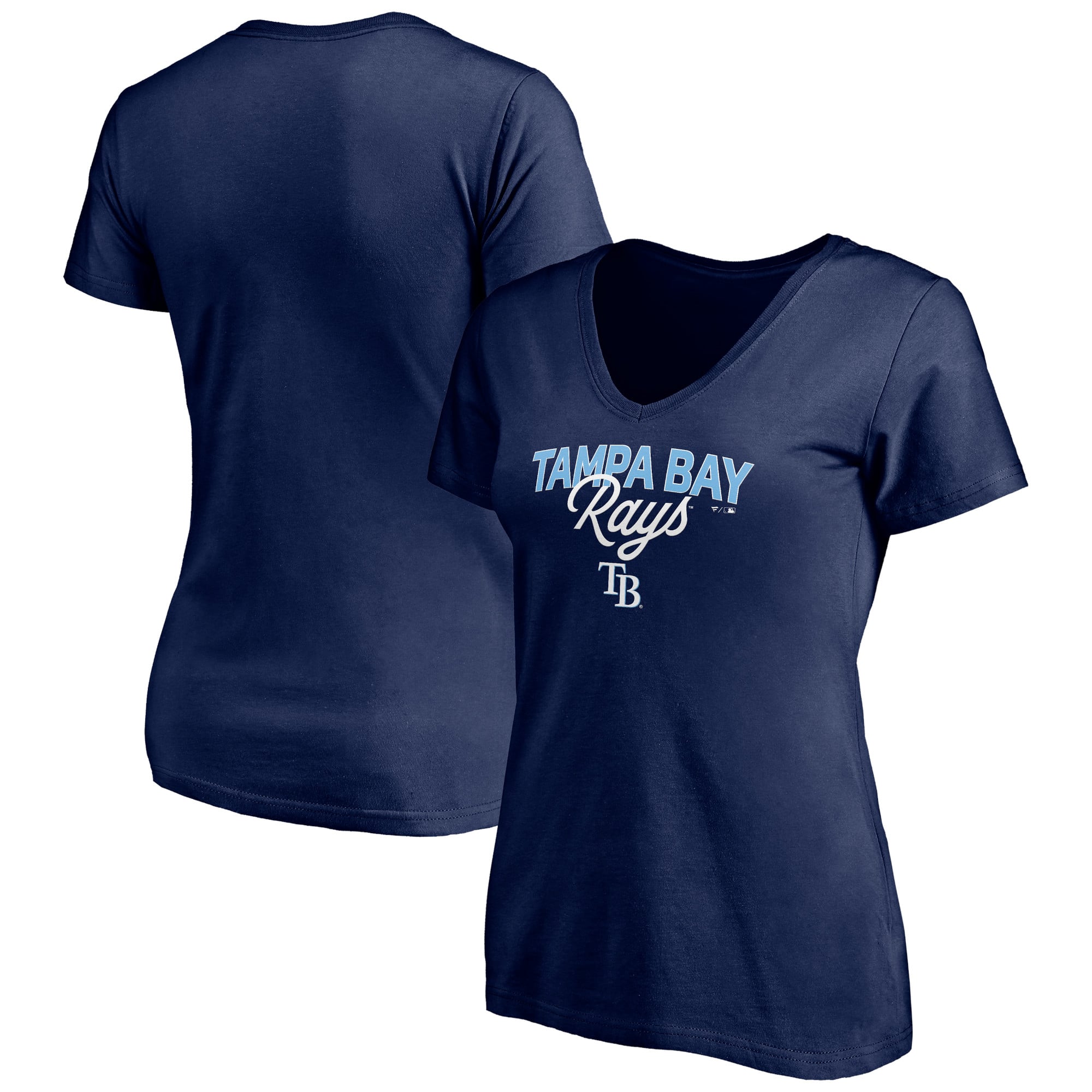 Women's Tampa Bay Rays Fanatics Navy Depth Chart VNeck TShirt