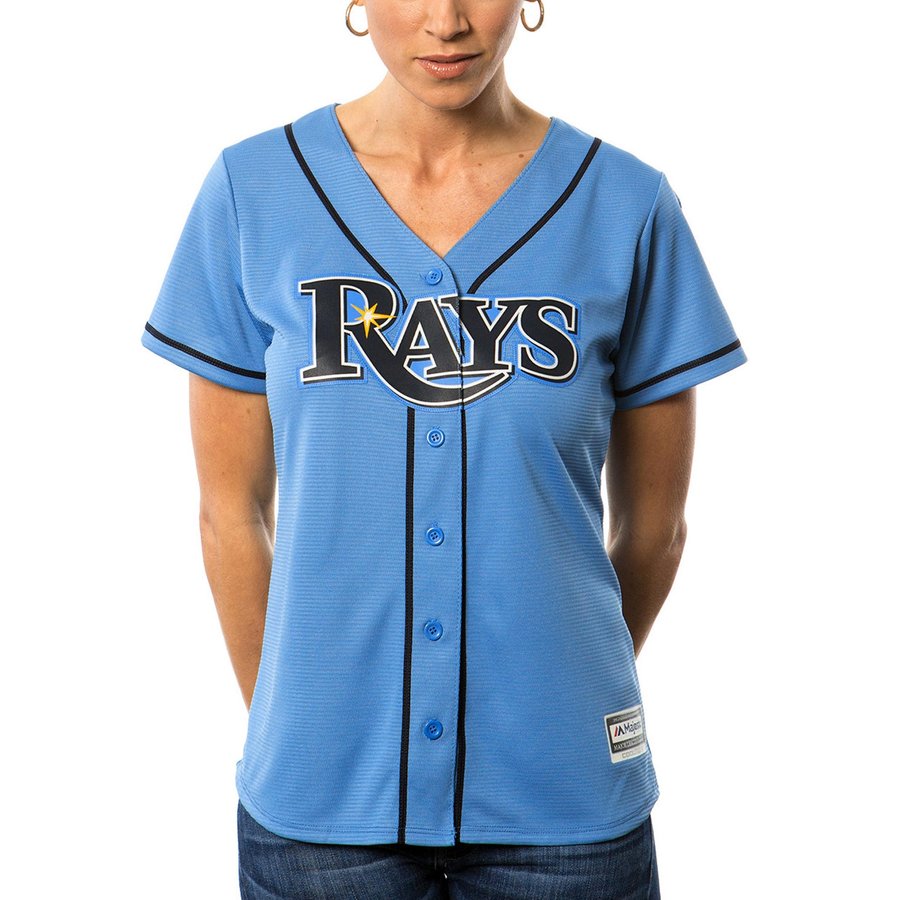 Women's Tampa Bay Rays Majestic Light Blue Alternate Cool Base Jersey