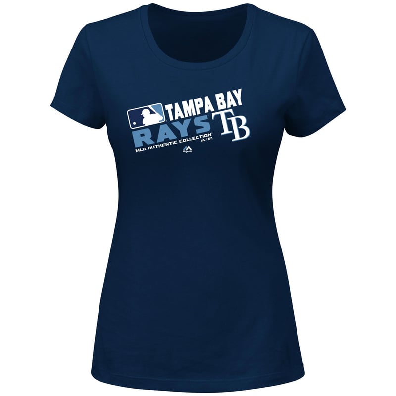 Women's Tampa Bay Rays Majestic Navy Authentic Collection Team Choice T ...
