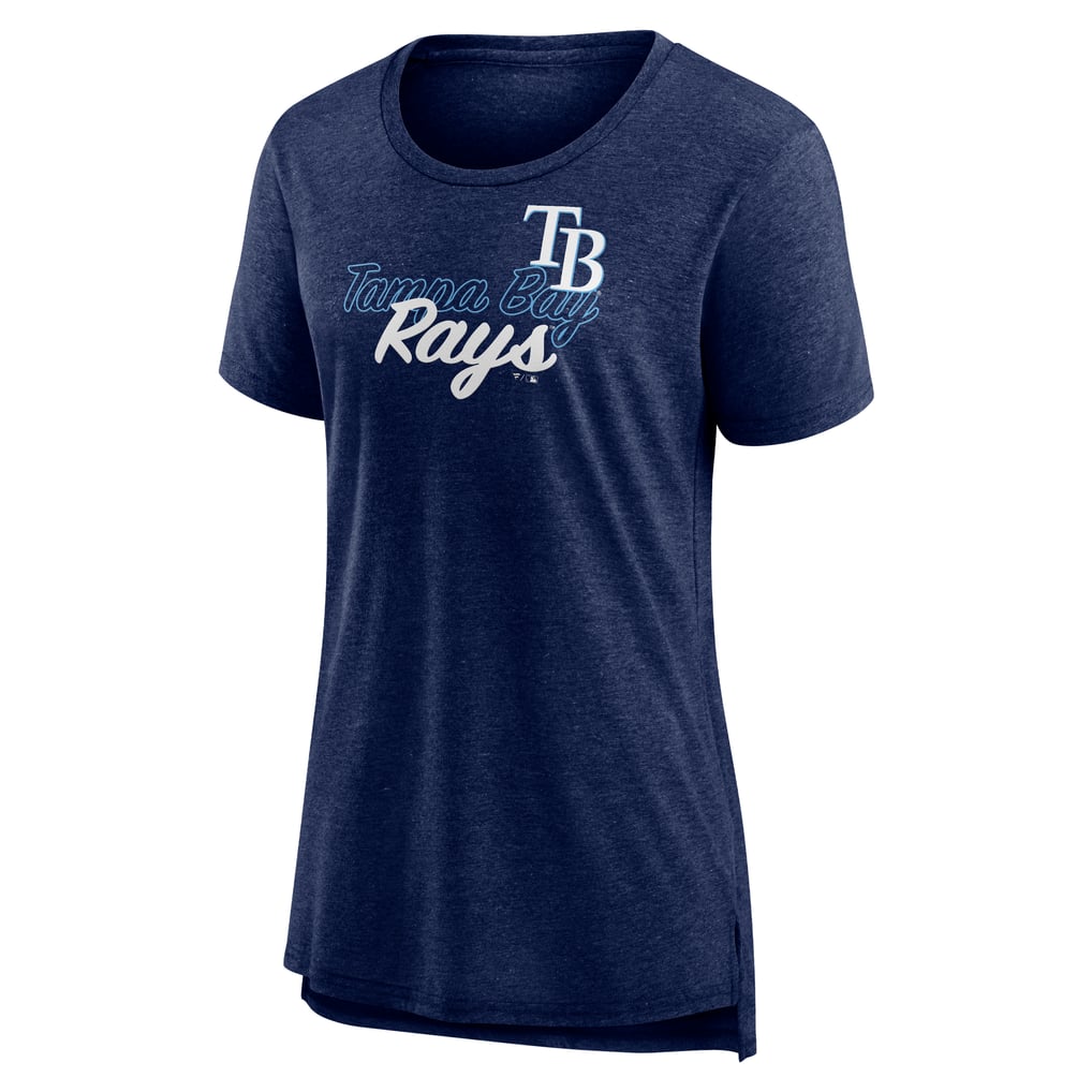 Women's Tampa Bay Rays Navy Practice Time Tri-Blend T-Shirt