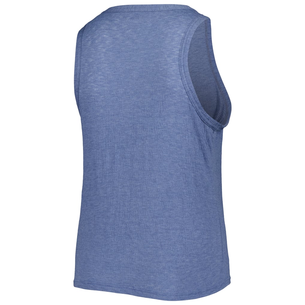 Tampa Bay Rays Soft as a Grape Women's Plus Size High Neck Tri-Blend Tank Top - Navy