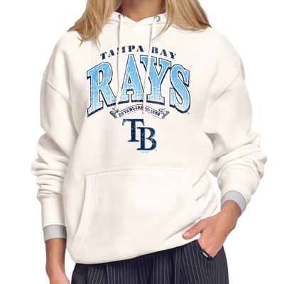 Tampa Bay Rays Starter Women's Home Run Legacy Fleece Hoodie - Cream