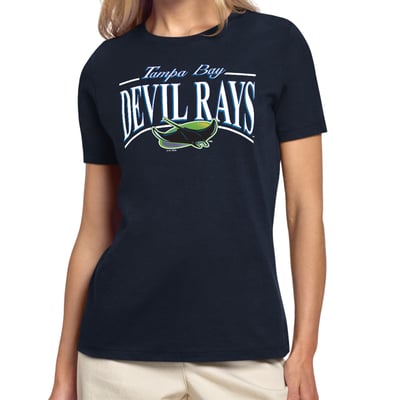 Tampa Bay Rays Starter Women's Arch Stripe T-Shirt - Navy