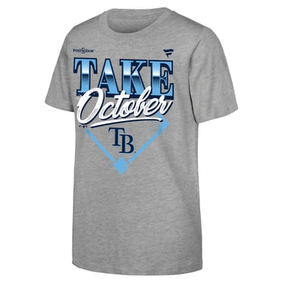Tampa Bay Rays Fanatics Youth 2026 American League Division Series Champions Locker Room T-Shirt - Heather Gray