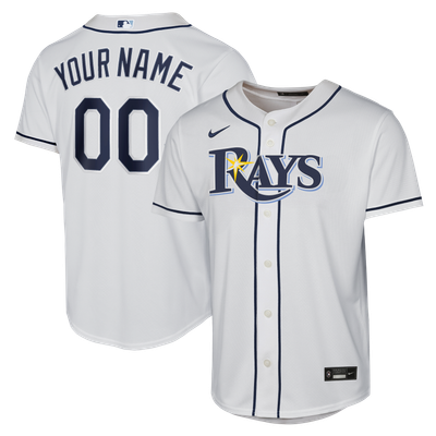 Tampa Bay Rays Nike Youth Home Replica Custom Jersey - White