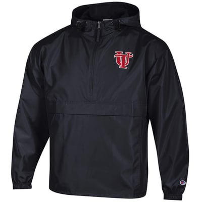 Tampa Spartans Champion Packable Half-Zip Hooded Jacket - Black
