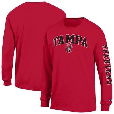 Tampa Spartans Champion Arch Logo Long Sleeve T-Shirt - Scarlet