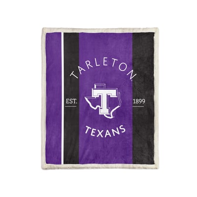 Tarleton State Texans Pegasus Block Stripe 50" x 60" Ultra Cozy Sherpa Blanket