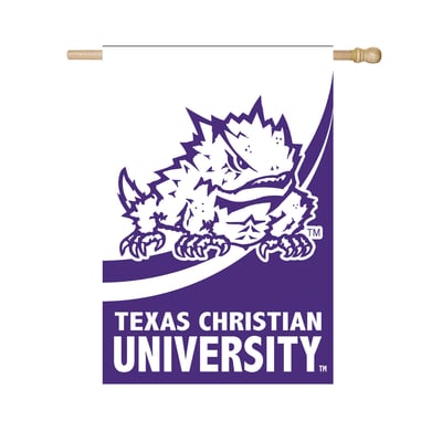  TCU Horned Frogs 29" x 43" Color Wave Double-Sided Burlap House Flag