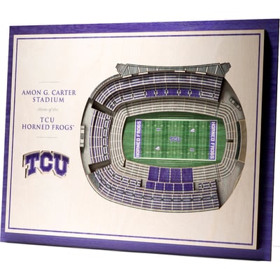 TCU Horned Frogs Fanpoint 17'' x 13'' 5-Layer StadiumView 3D Wall Art