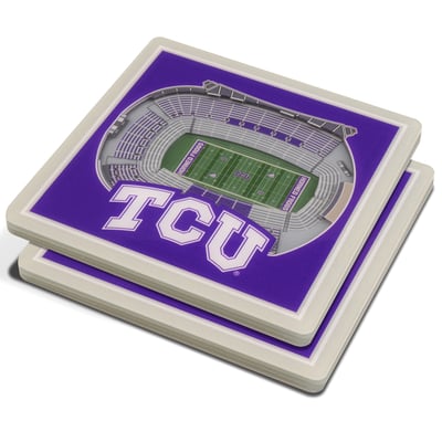TCU Horned Frogs Fanpoint 3D StadiumView Coasters