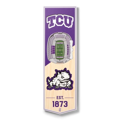 TCU Horned Frogs Fanpoint 6'' x 19'' 3D StadiumView Banner