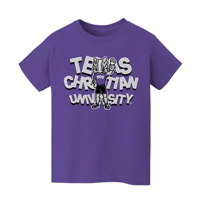 TCU Horned Frogs Vive La Fete Infant Mascot & Name T-Shirt - Purple