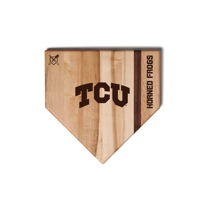 TCU Horned Frogs Jardine Baseball BBQ 12" x 12" Home Plate Cutting Board