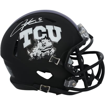 LaDainian Tomlinson TCU Horned Frogs Autographed Fanatics Authentic Riddell Black Matte Speed Mini Helmet